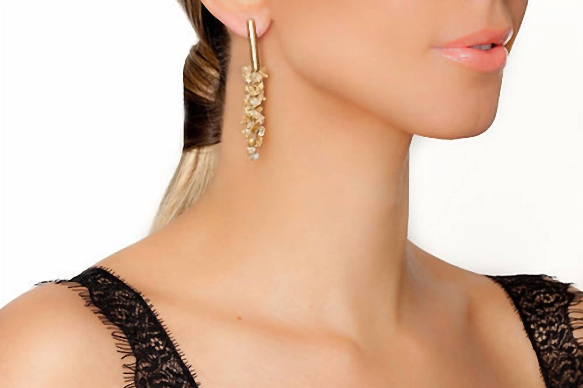 Avenue Chic - Women's Citrine Grape Earrings