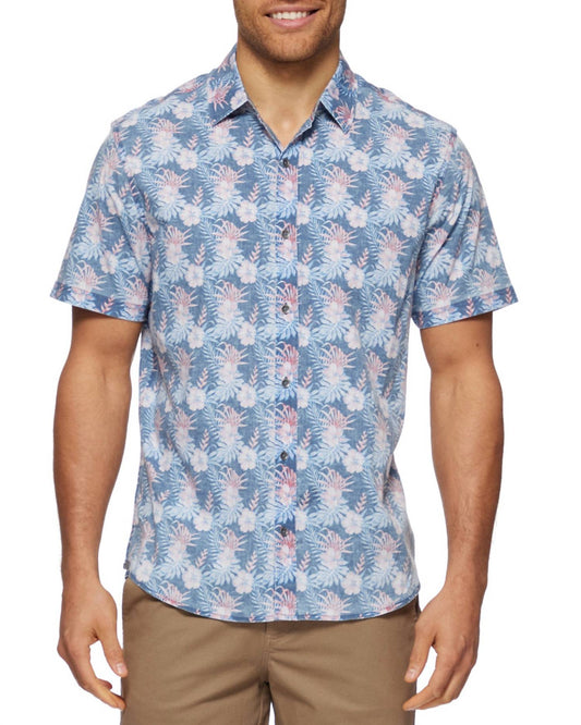 Flags & Anthem - Puckett Vintage Hibiscus Print Shirt