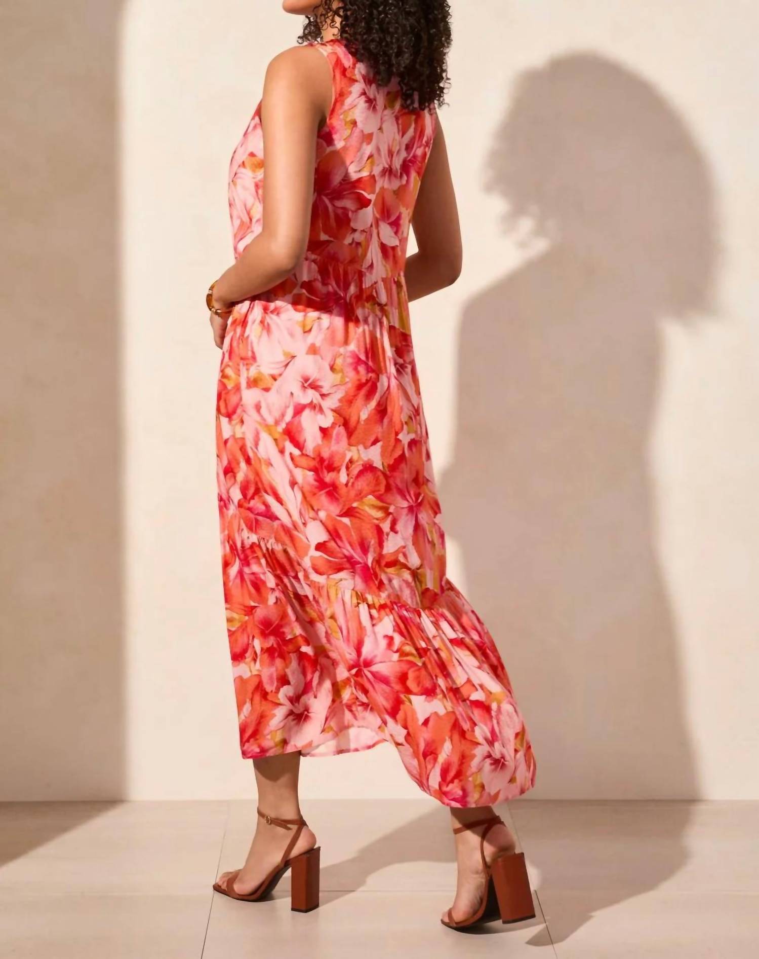 Tribal - Sleeveless Maxi Dress With Lining