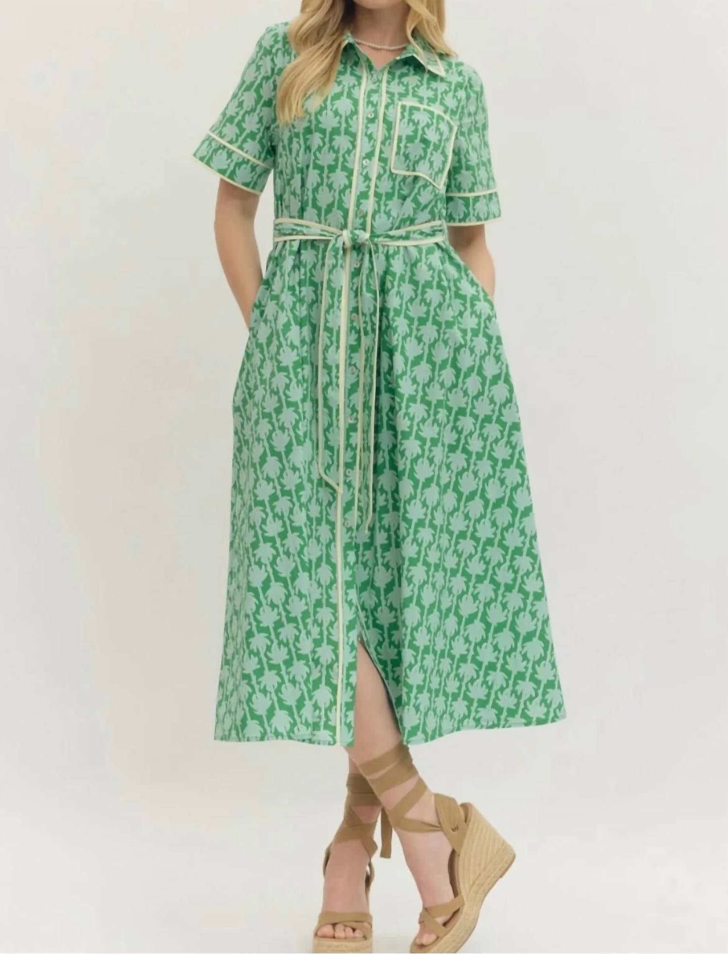 Entro - Sweet Palm Maxi Dress