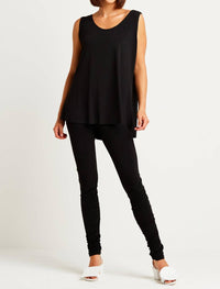 Planet By Lauren G. - Matte Jersey Shirtail Tank