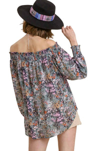 Umgee - Floral Off The Shoulder Smocked Top