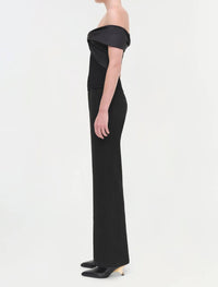 SIMKHAI Celiana Knit Combo Top in black - women's blouse - alternate view