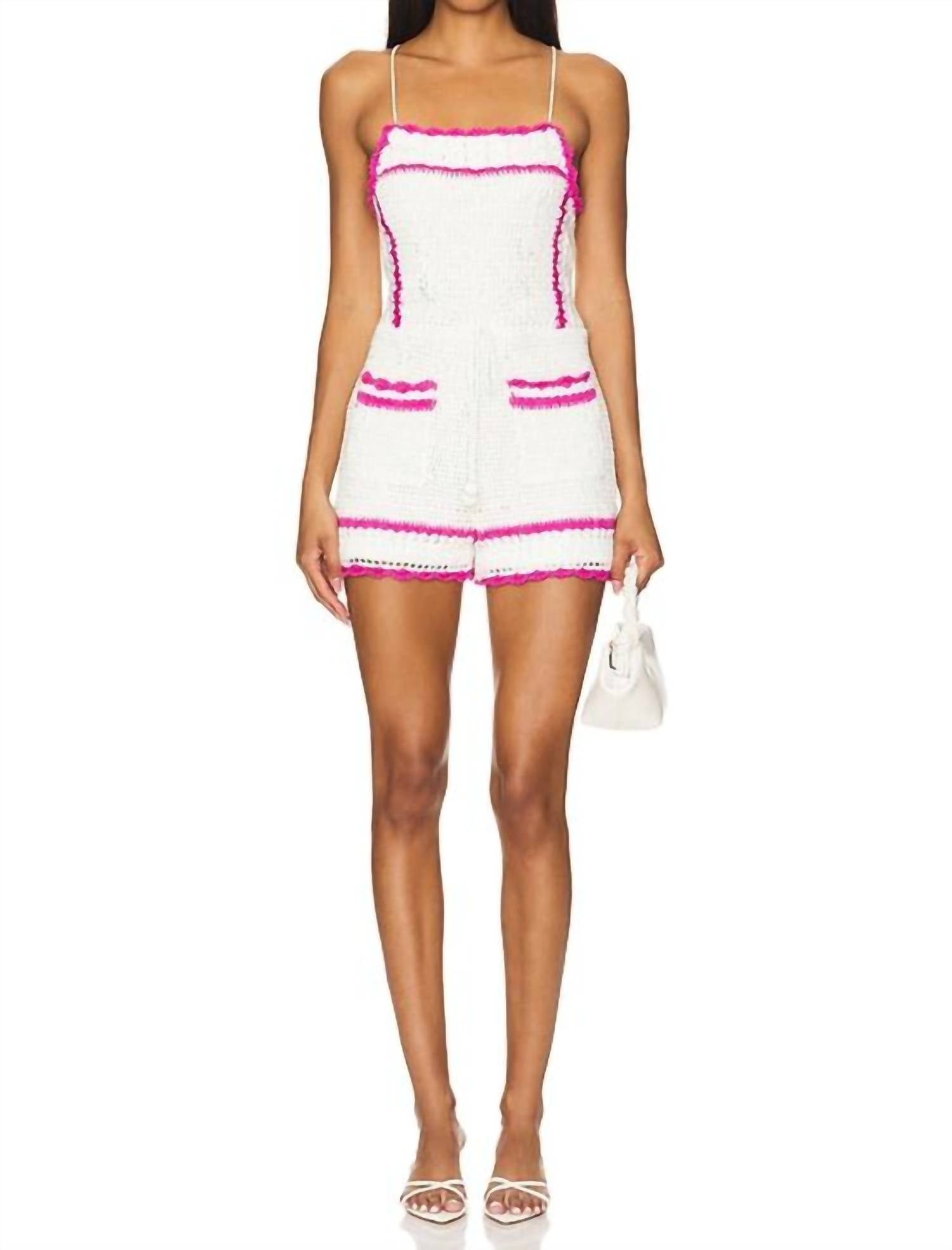 Saylor - Fosette Daisy Crochet Romper