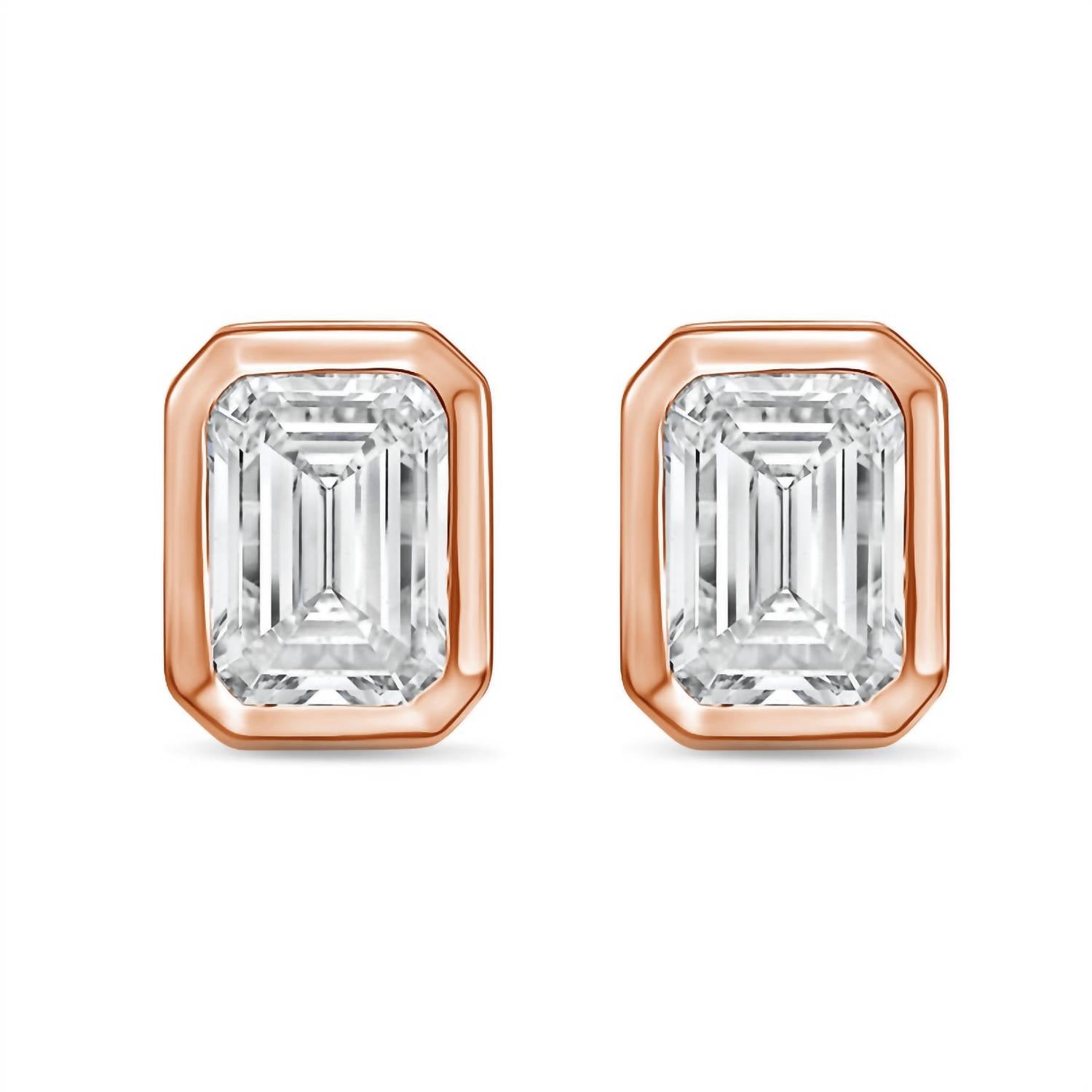 Diana M Jewels - Women's Emerald Lab-grown Diamond Stud Earrings (8.00 Tcw) - Elegant Plus