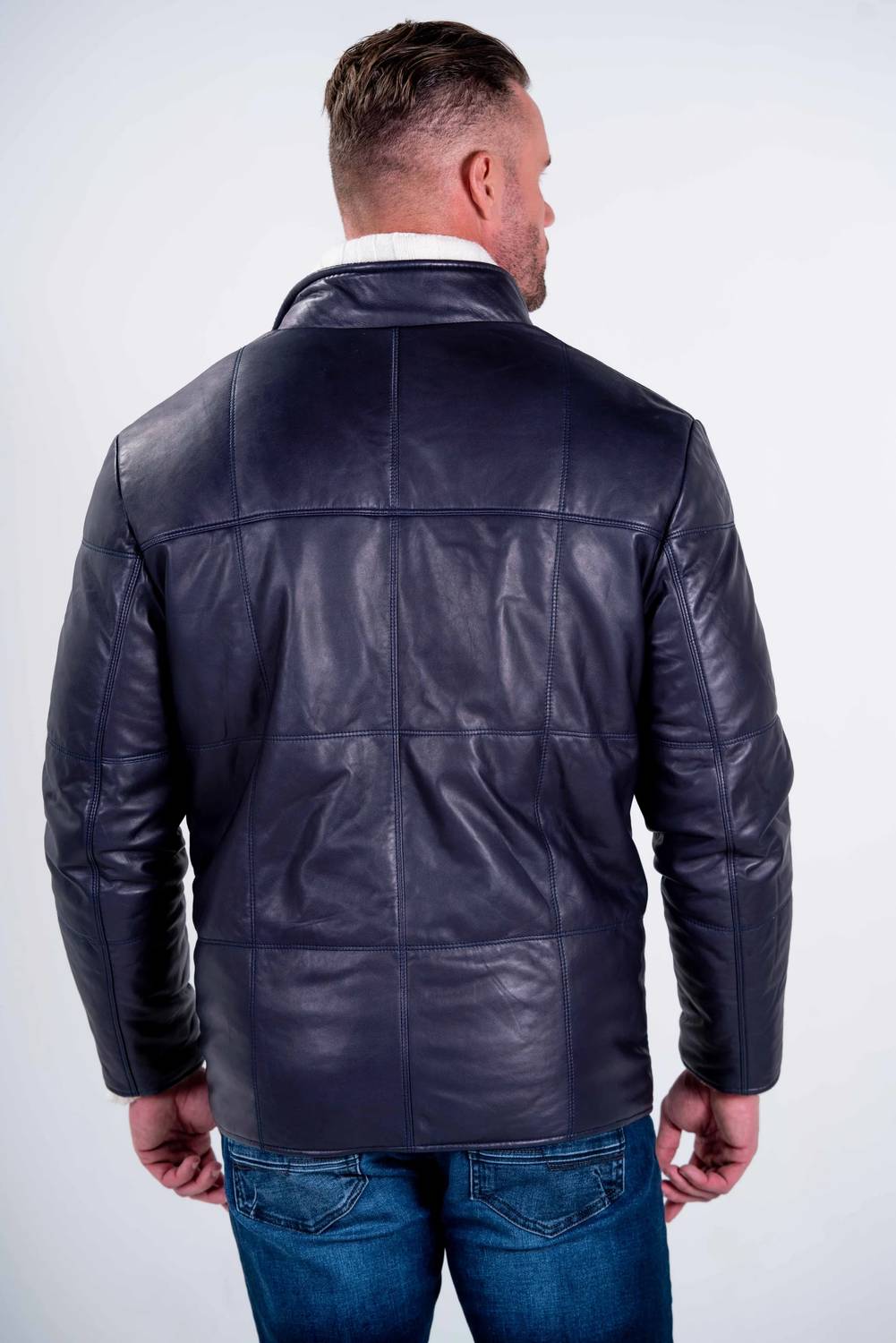 Robert Comstock - Reversible Leather Down Filled Jacket