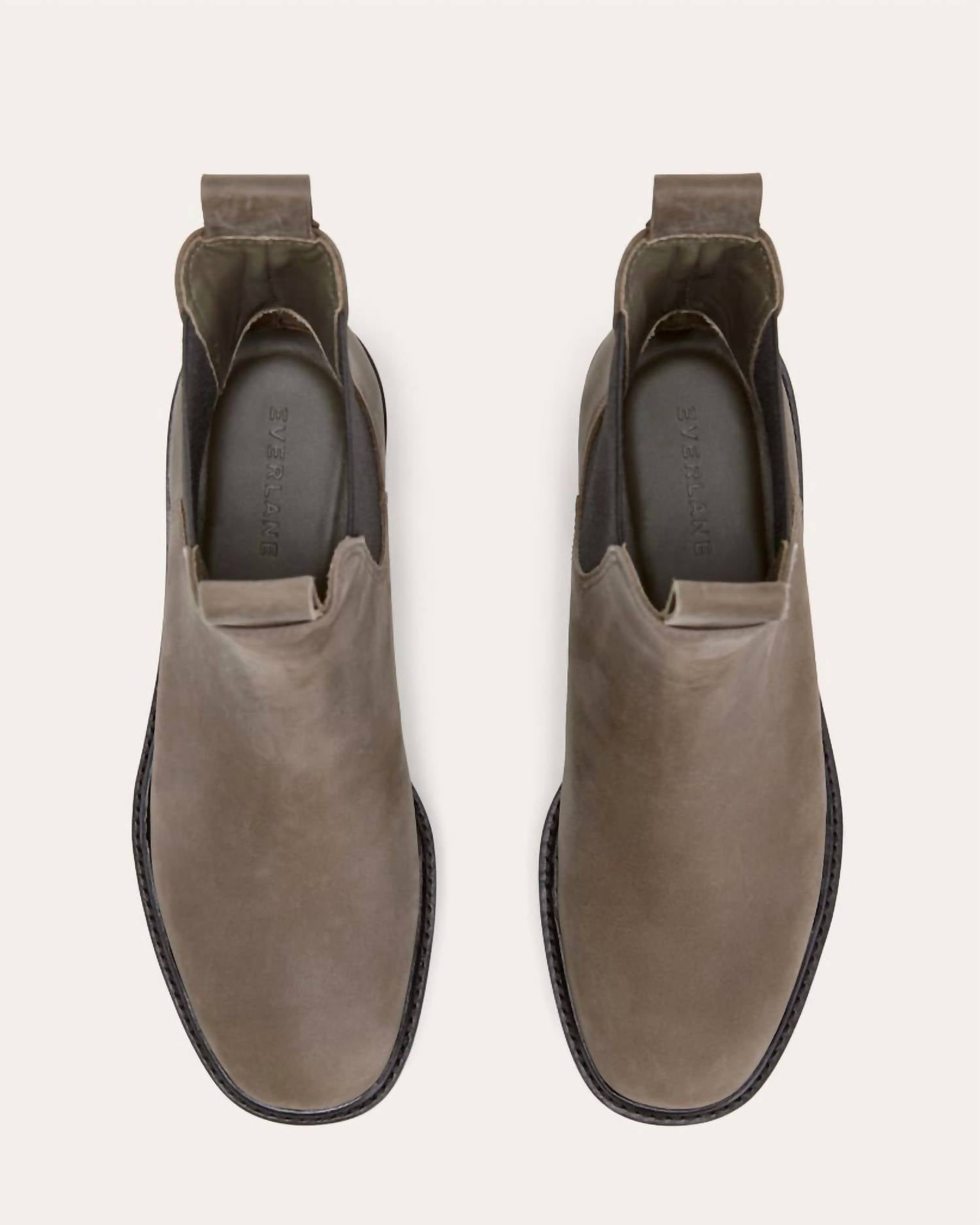 Everlane Women's Lug Chelsea Boots in vintage fossil brown - women's shoe - alternate view