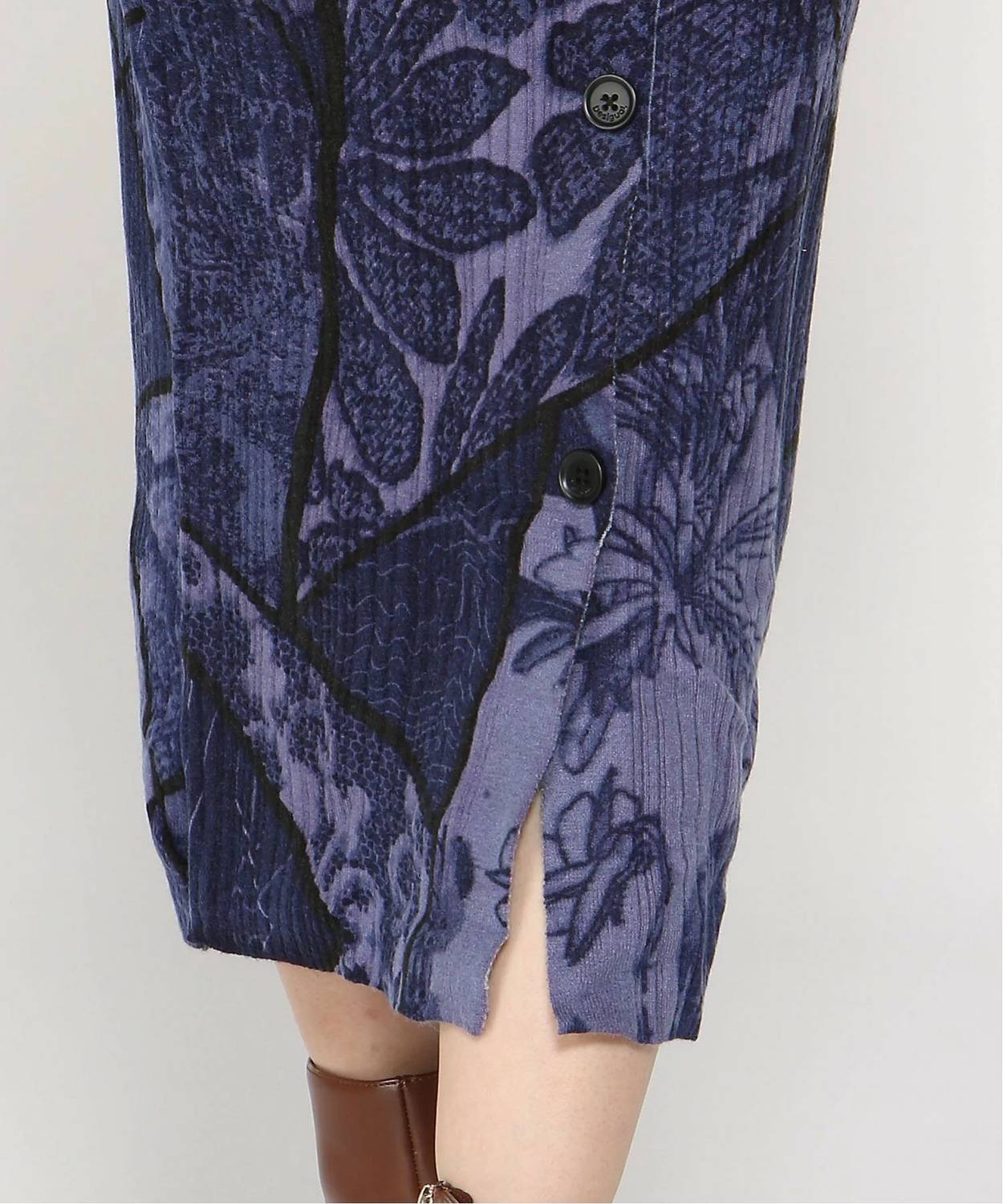Desigual - Floral Print Mini Sweater Dress