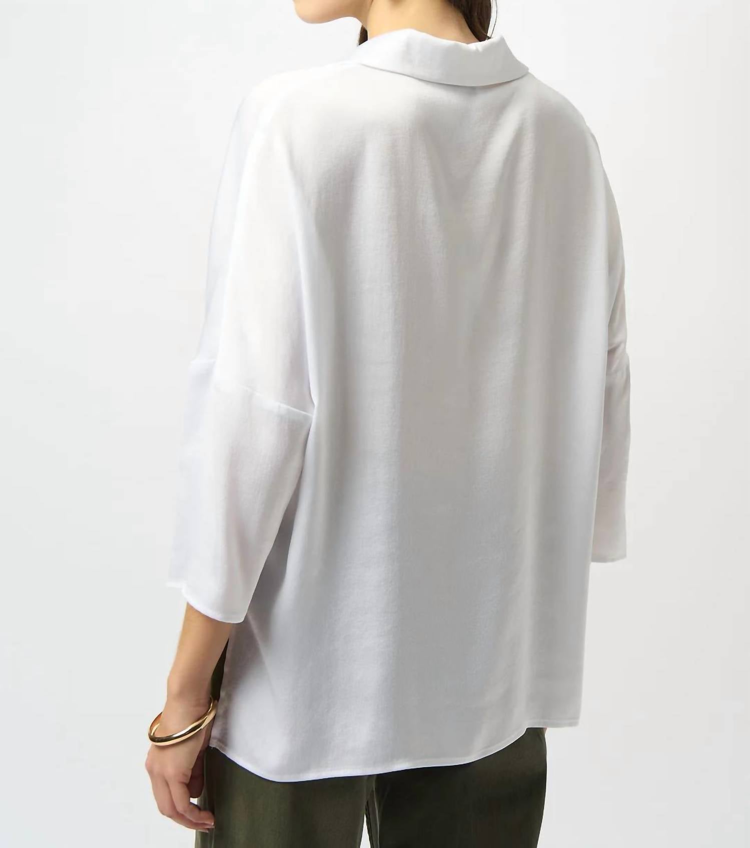 Joseph Ribkoff - V-neck Collar Long Sleeve Top