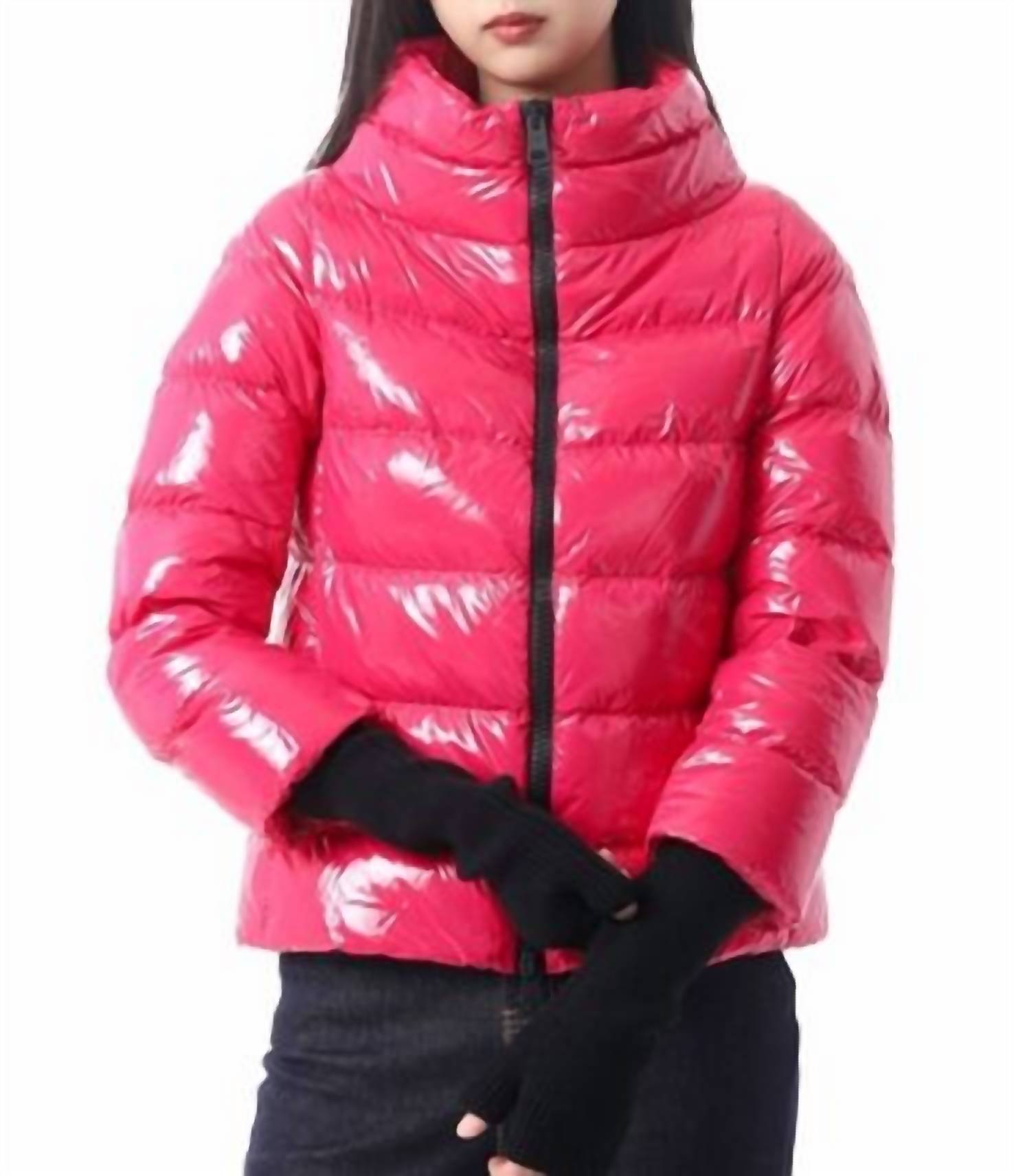 Herno - Glossy Effect Fabric Cape Jacket