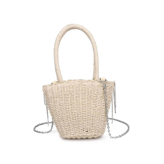 Urban Expressions - Women's Rhinestones Raffia Handbag