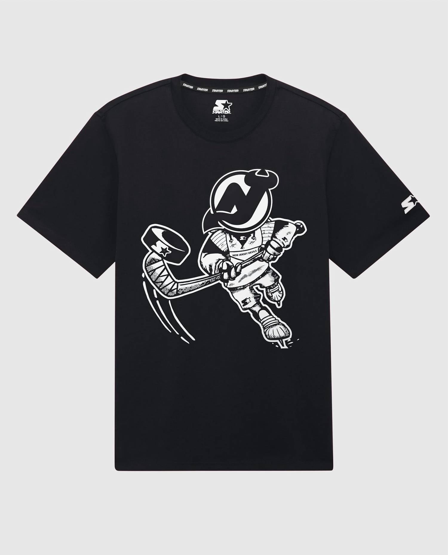 Starter - Unisex New Jersey Devils Faceoff Short Sleeve Crew Neck Tee