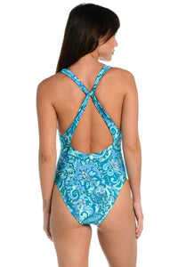 Sunshine 79 - Boheme Paisley Keyhole Midriff Maillo One Piece