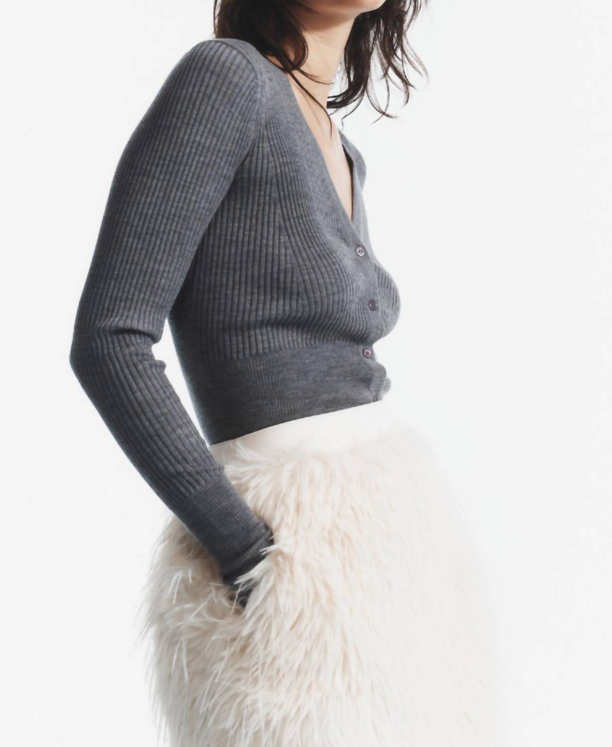 Saint Art - Braylon Rib Cardigan Sweater