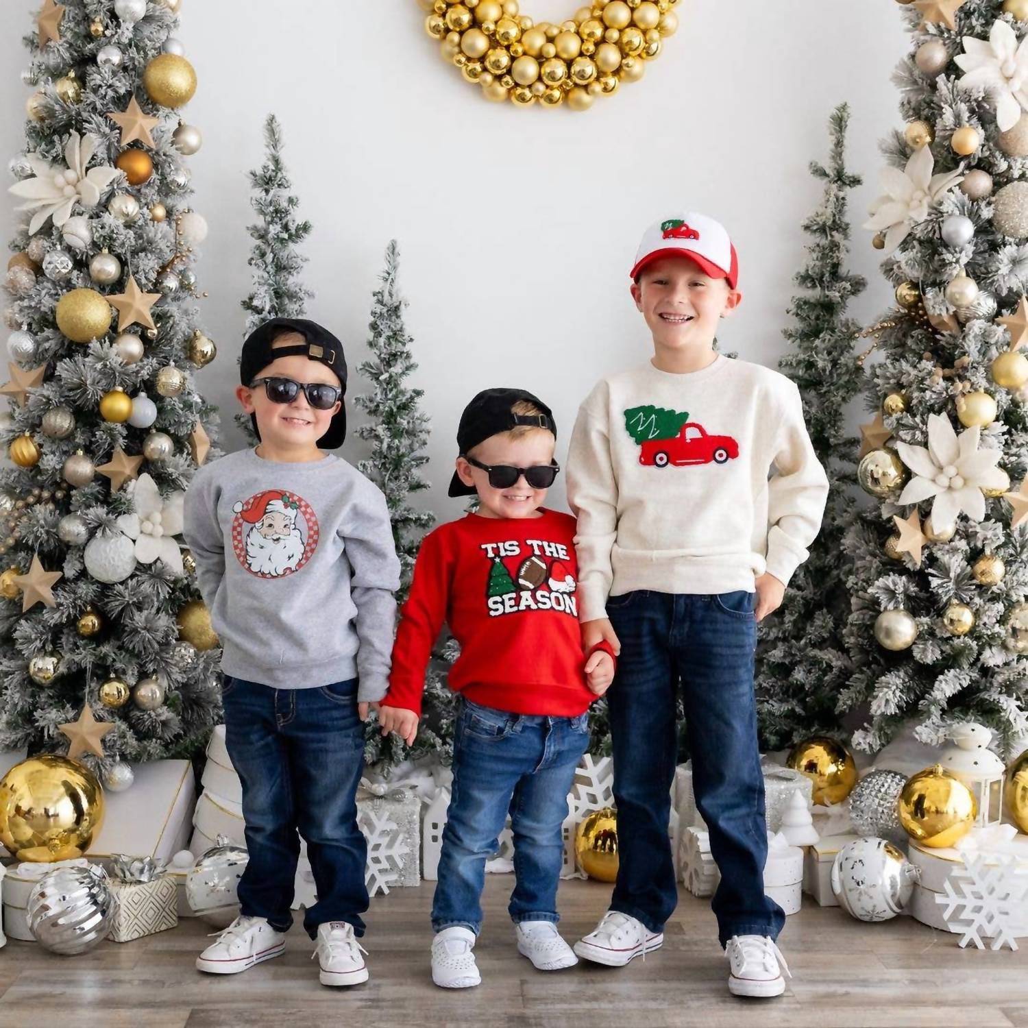 Sweet Wink - Tis The Season Patch Christmas Sweatshirt