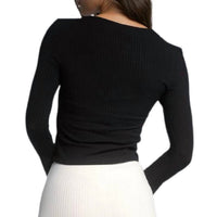 Elan - Yara Button Long Sleeve Top