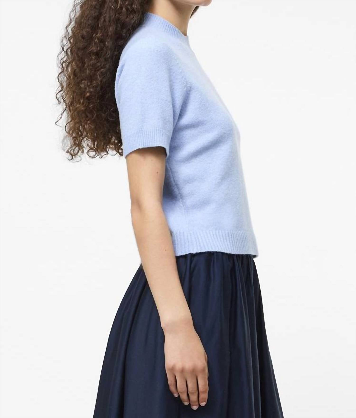French Connection - Vhari Recycled Knit Mock Neck Short Sleeve Top