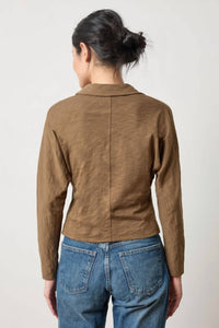 Lilla P - Women's Side Pleat Button Down Shirt