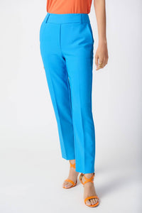Joseph Ribkoff Stretch Slim-fit Cropped Pant in blue - women's pants