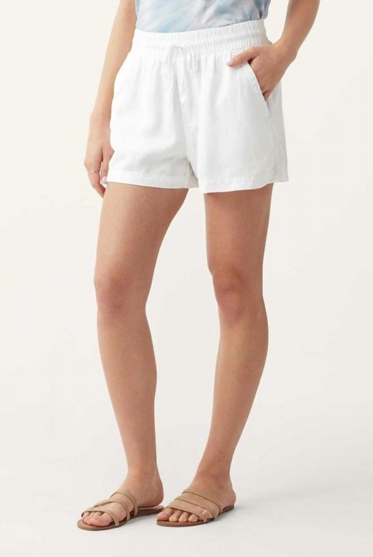 Splendid Campside Short in white - women's shorts - alternate view