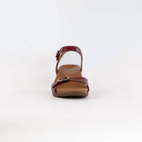 dansko Women's Arielle Sandal in red glazed kid leather - women's sandal - alternate view