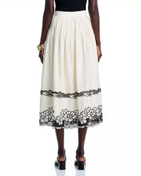 Elie Tahari - Poppy Embroidered Midi Skirt