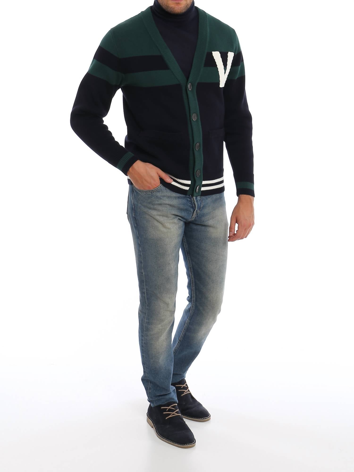Valentino - V Logo Patch Cardigan