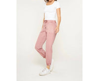 Mica Denim - High Rise Cropped Jogger Pants
