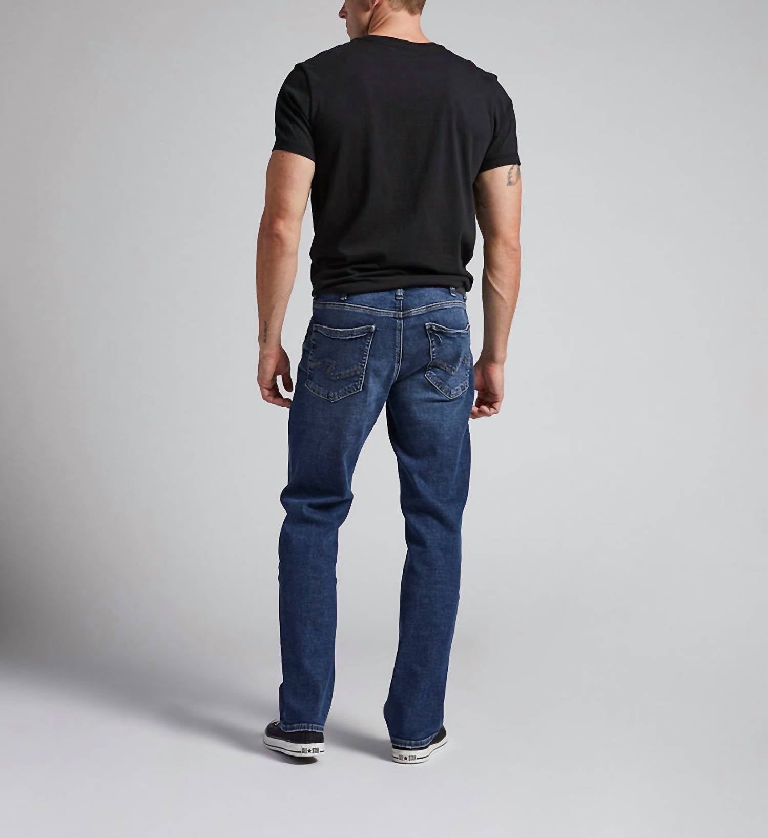 Silver Jeans Co Grayson Jeans in dark indigo wash - men's jeans - alternate view