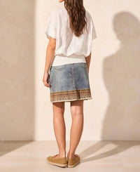 Tribal - Popover Button Front Blouse