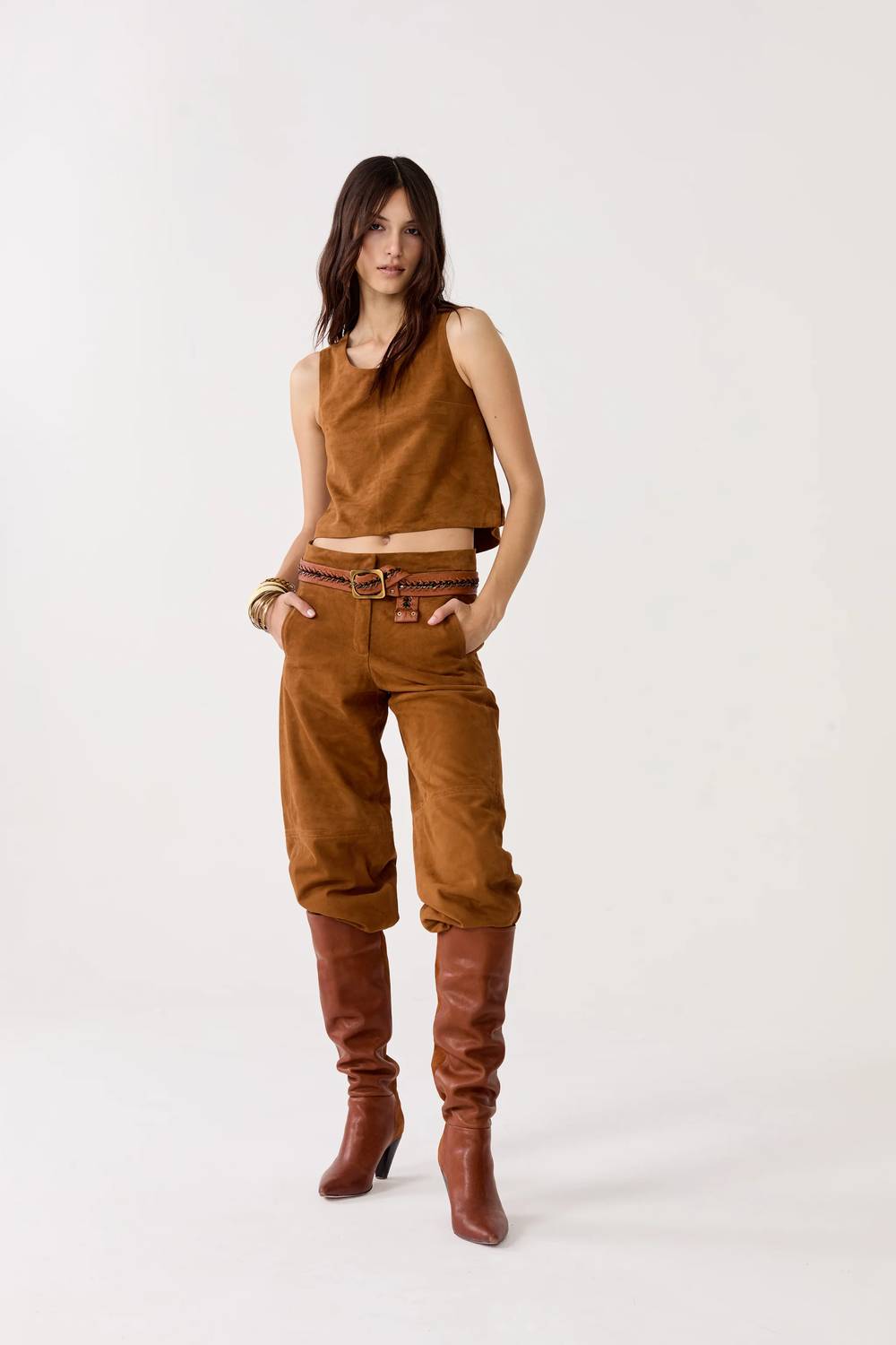 Lanhtropy - Avery Goat Suede Pants