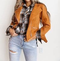 Ampersand Ave - Vegan Suede Moto Jacket