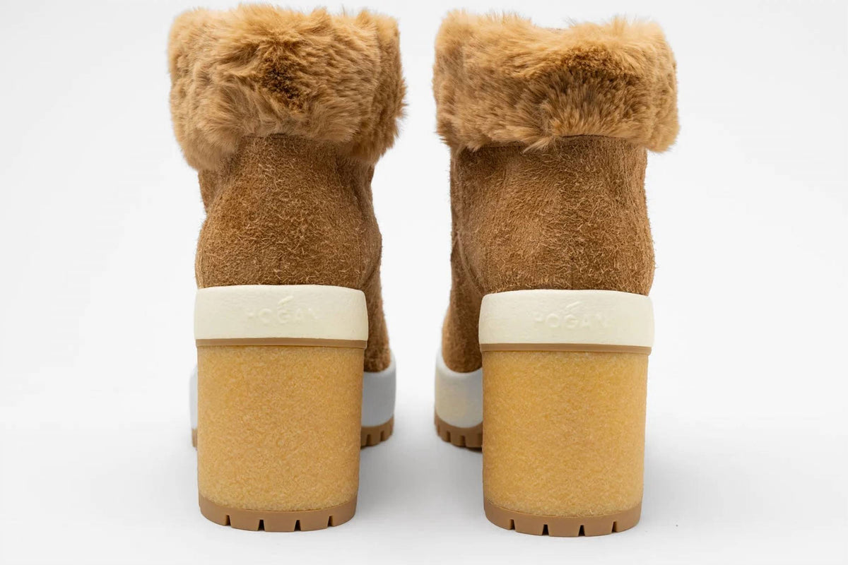 Hogan - Women's Faux Fur Ankle Boots