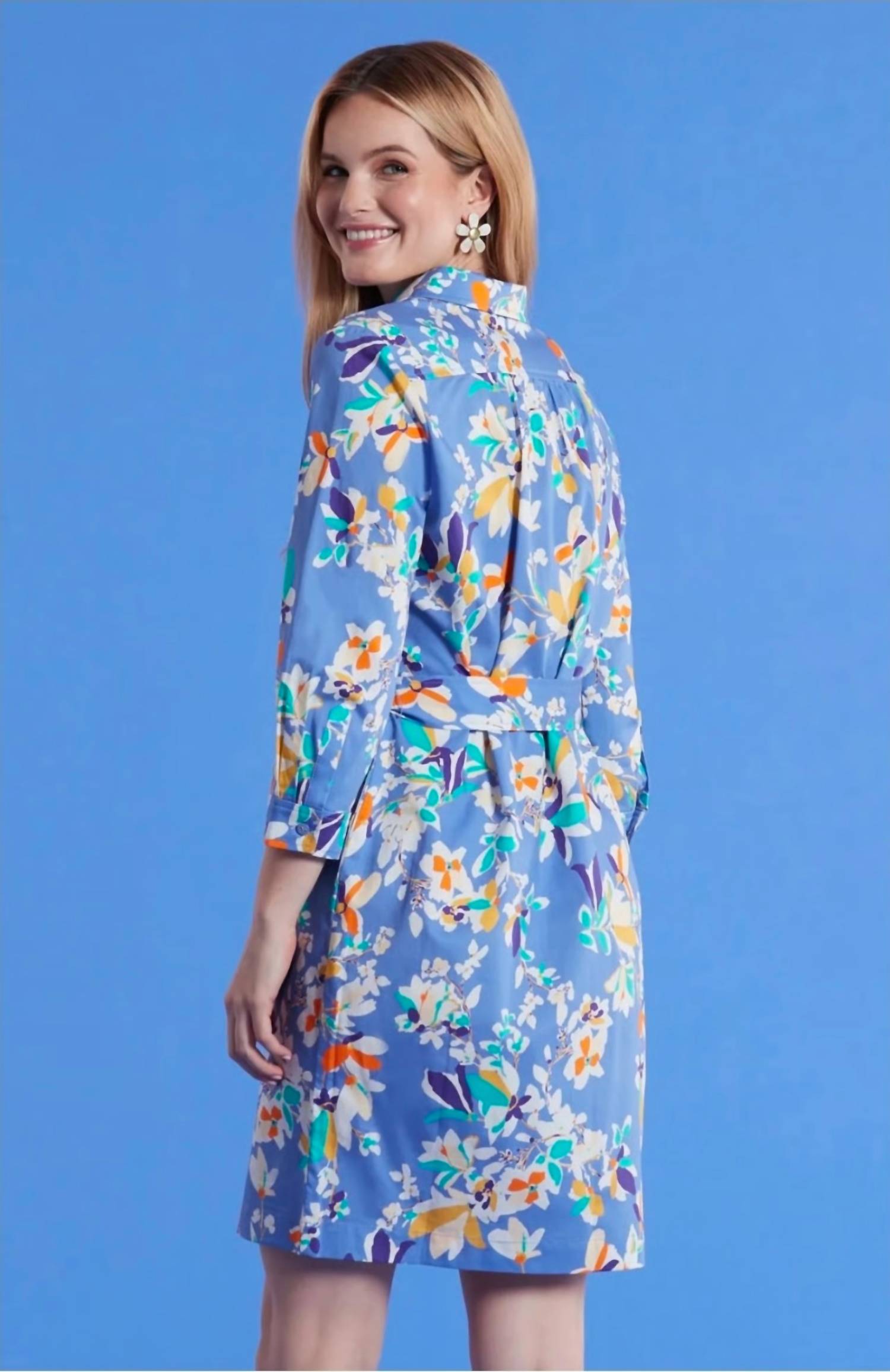 Tyler Boe - Ziva Cotton Peri Floral Dress