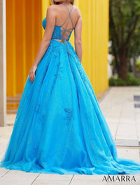 Amarra - Floral Lace Embroidery Ball Gown