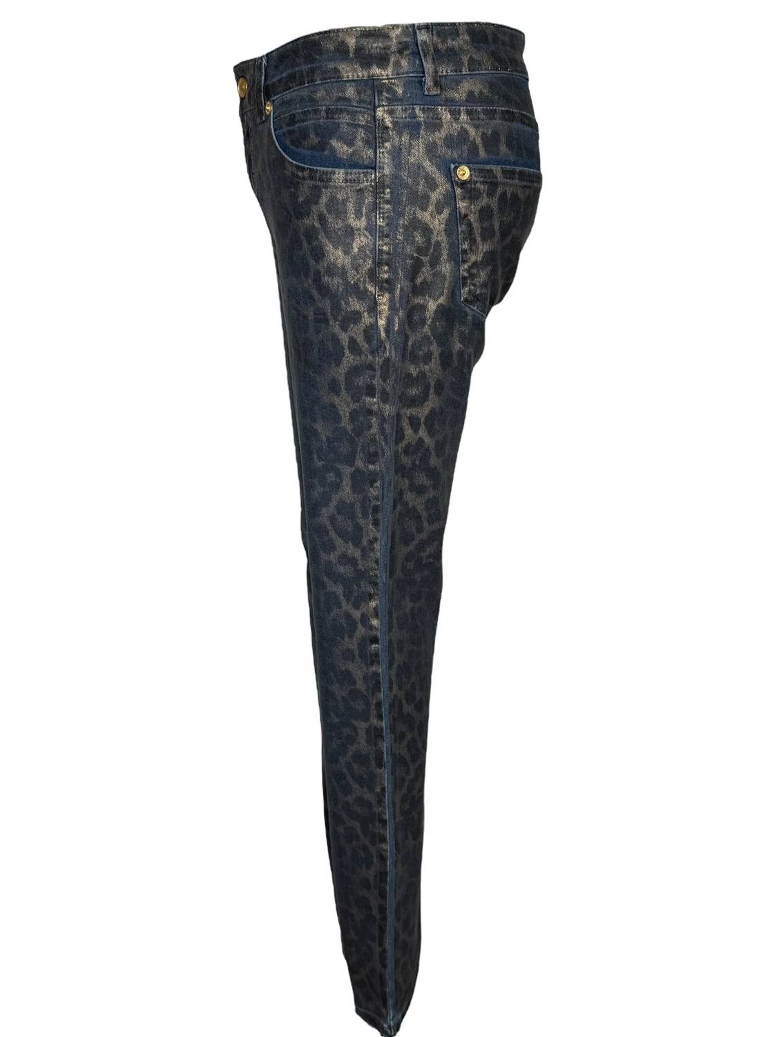 MAC Jeans Women's Rich Slim Jean in leo coated - women's jeans - detail view