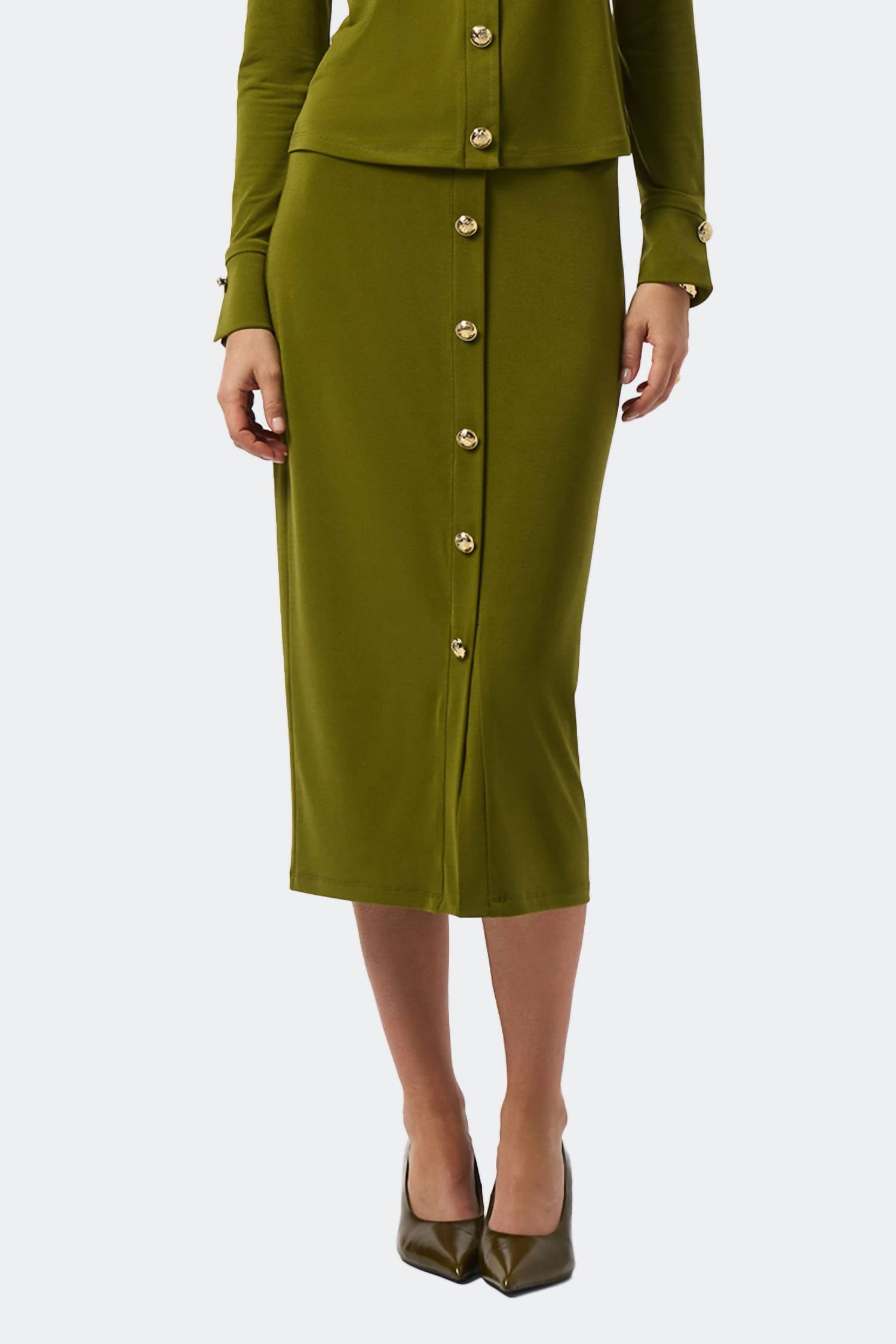 Joseph Ribkoff - Women's Moss Crepe Pull On Pencil Skirt