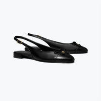 TORY BURCH Women's Cap Toe Slingback Ballet Flats in perfect black - women's flats