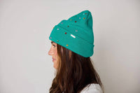 Packed Party - Knit Rhinestone Beanie And Mittens Set
