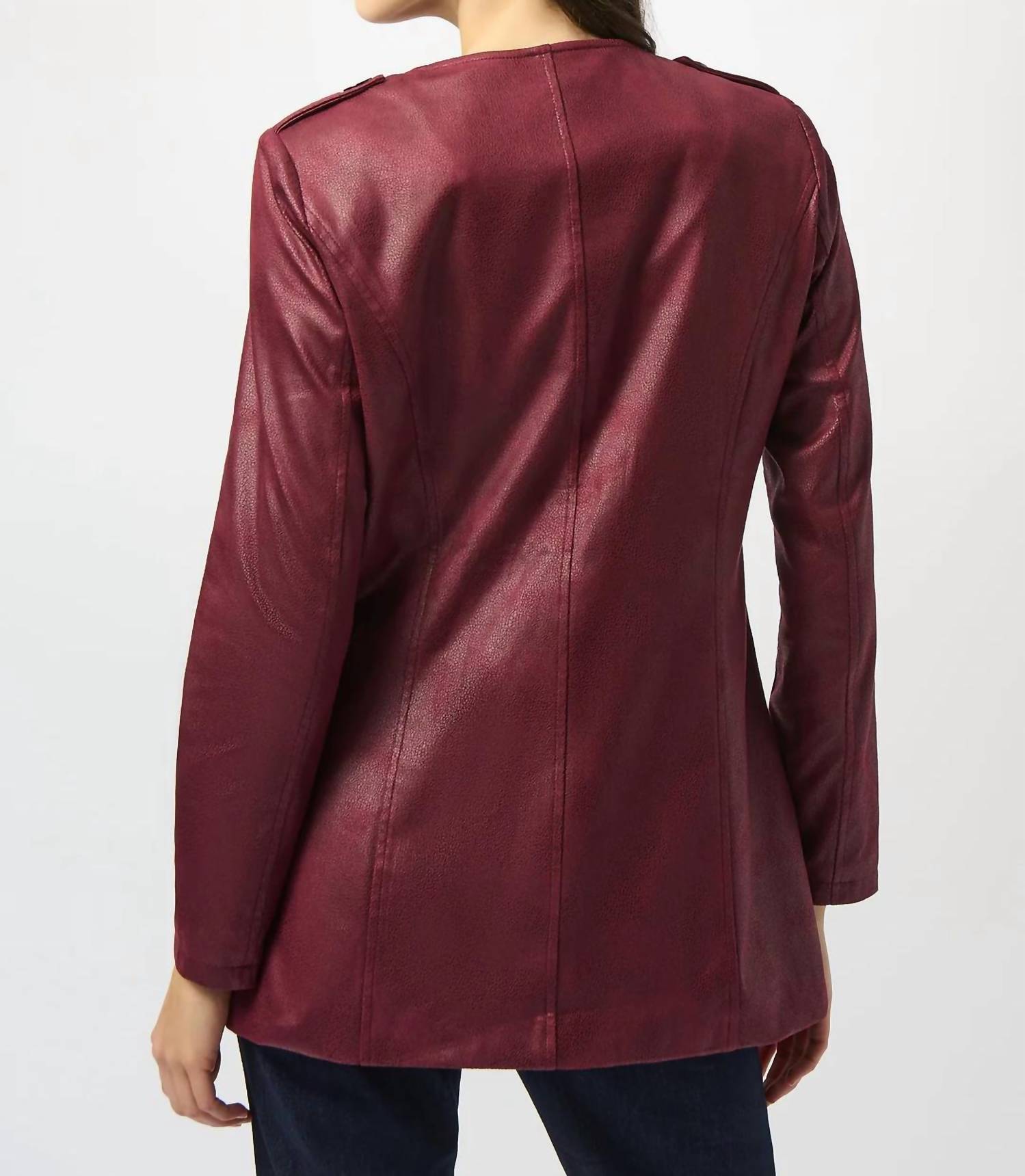 Joseph Ribkoff - Long Sleeve Faux Suede Jacket