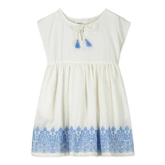 Poppet & Fox - Girls Embroidered Woven Cap Sleeve Dress - Select Size