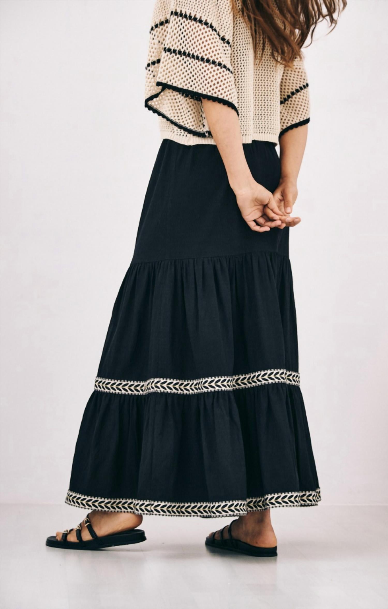 Mint Exclusives - Naka Embroidered Maxi Skirt