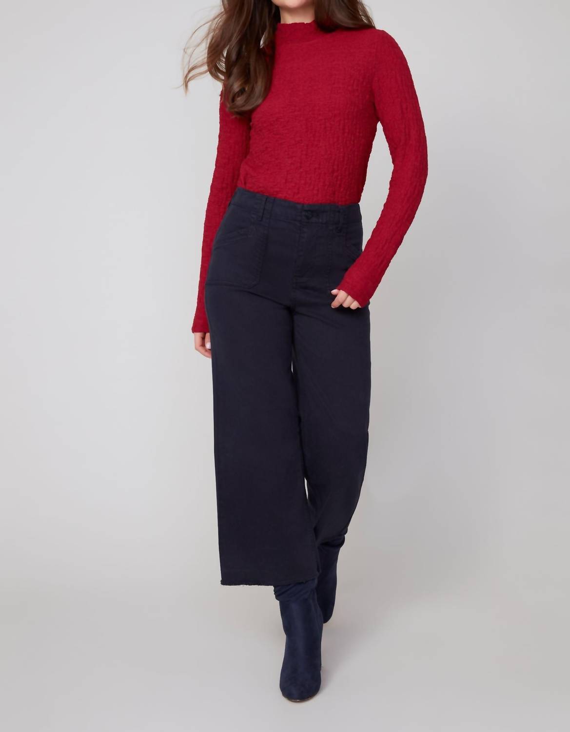 Renuar - Cropped Wide Leg Pant