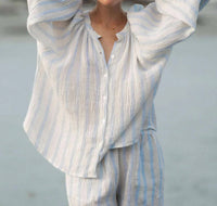 Luciee - Linen Crinkle Oversized Blouse