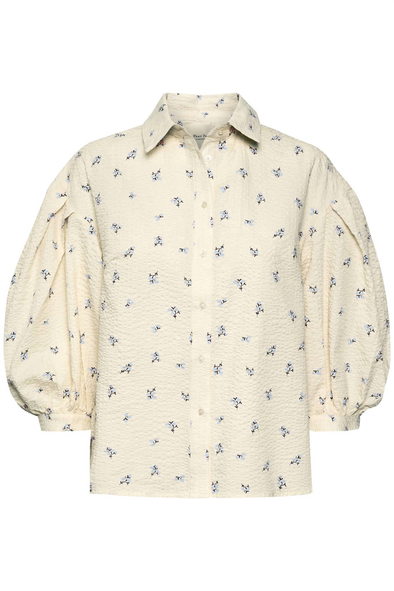 Part Two - Ninea Textured Tie Neck Blouse