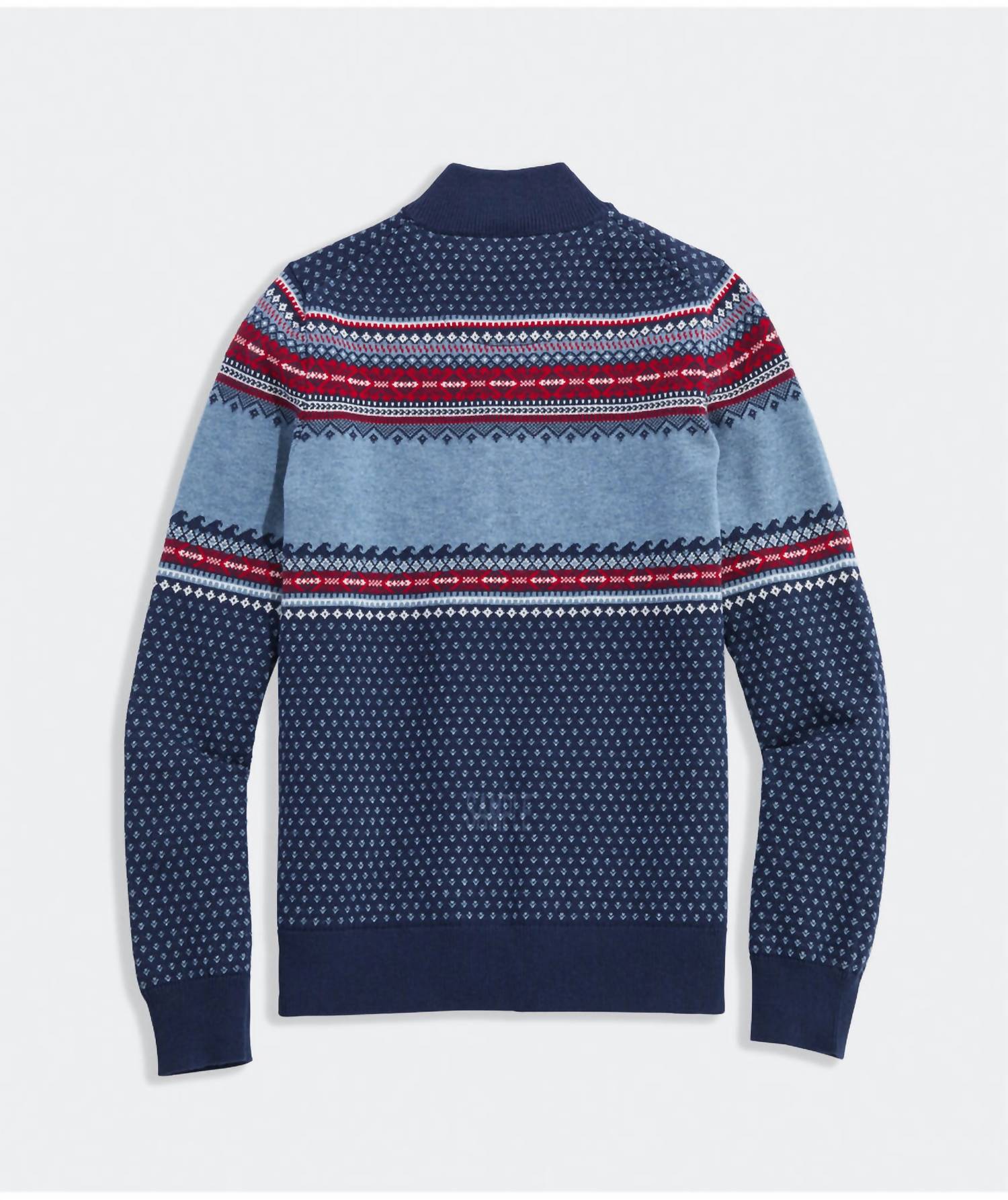 Vineyard Vines - Boys' Fishing Fair Isle Quarter-zip Pullover