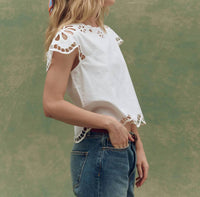 The Great. - The Super Bloom Eyelet Top