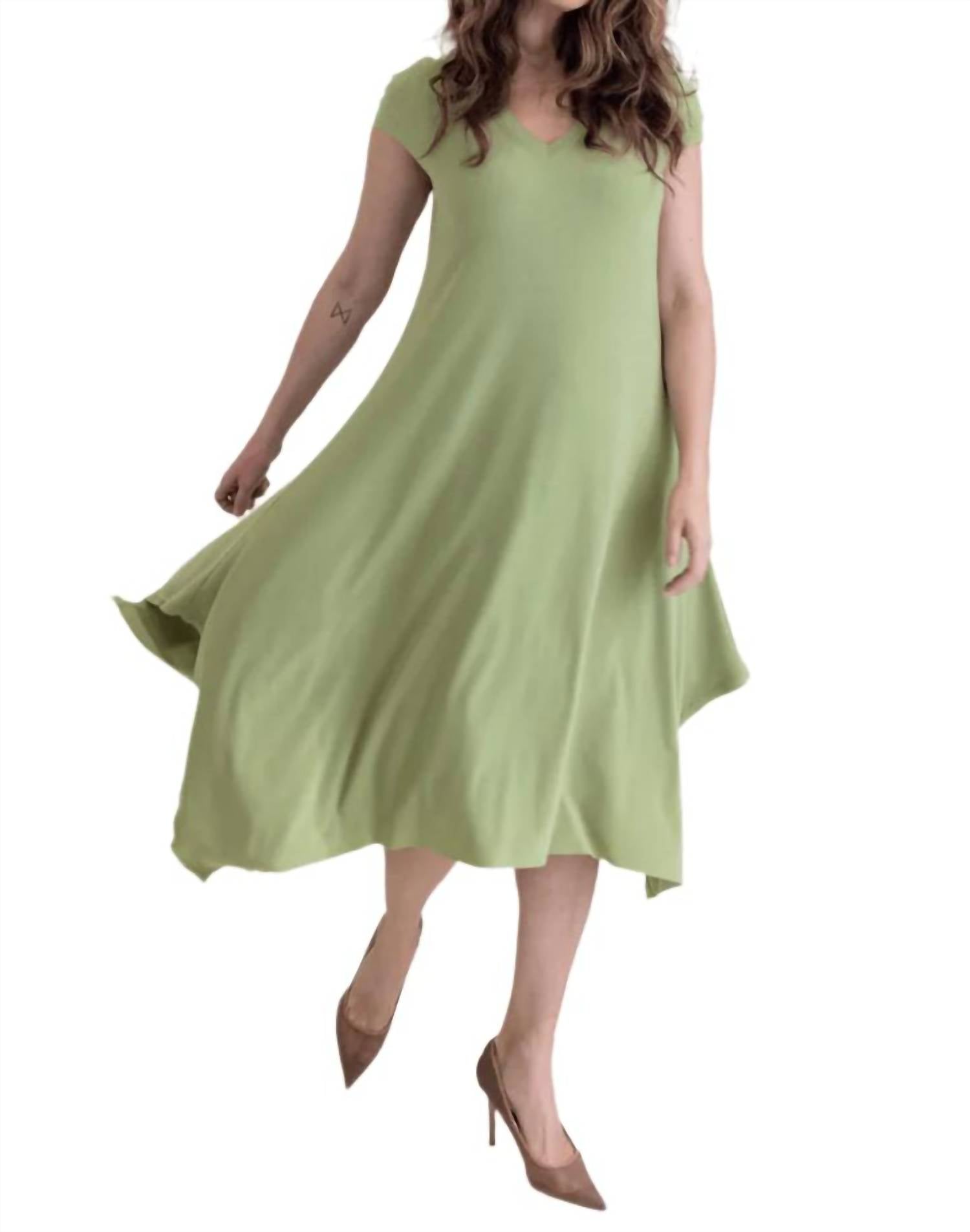 Sympli - Splice V-Neck Dress