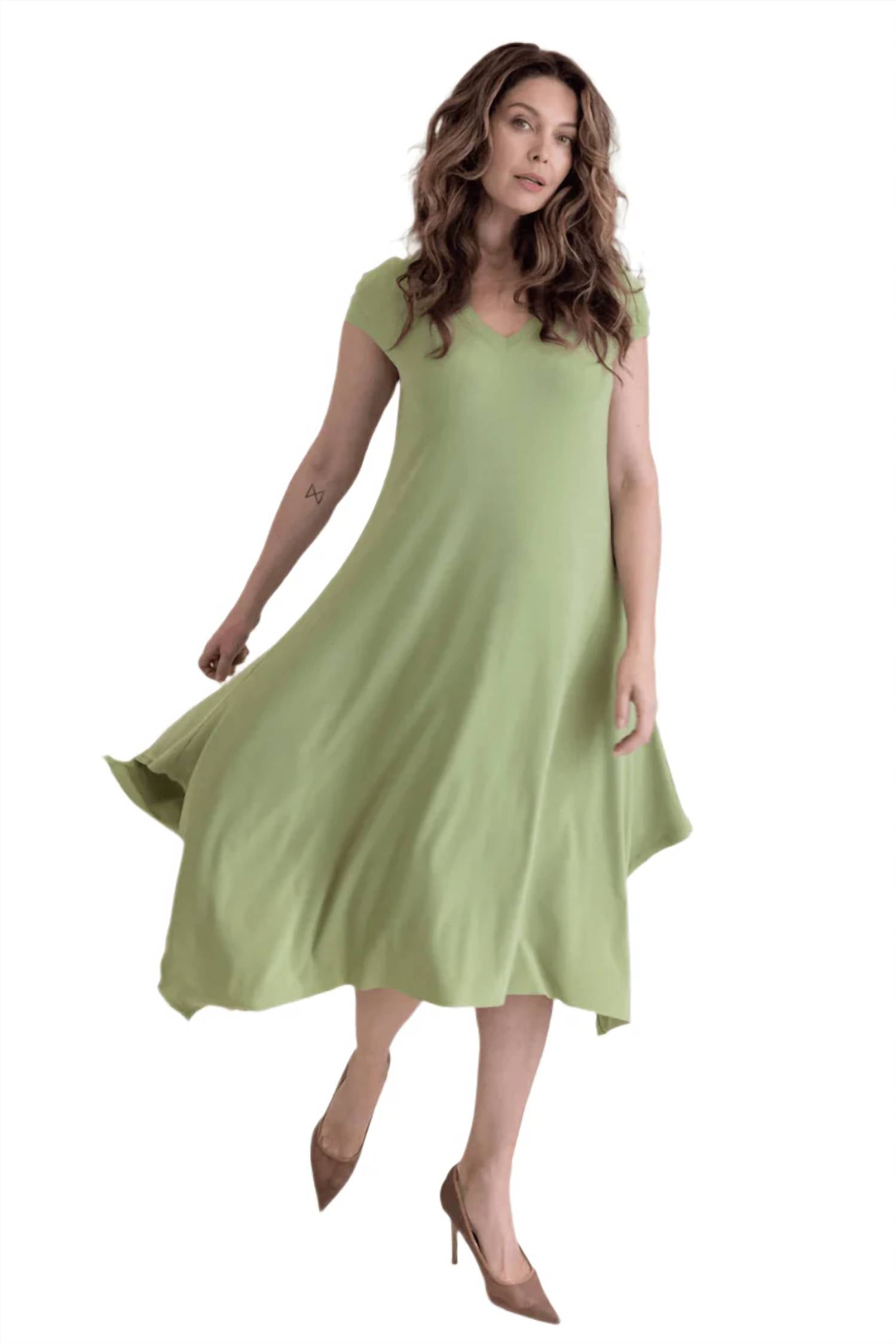 Sympli - Splice V-Neck Dress