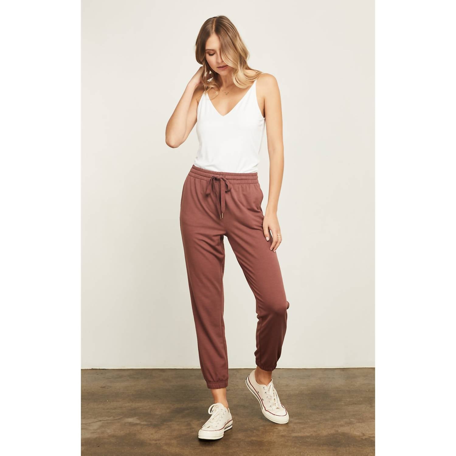 Gentle Fawn Caitlin Midrise Jogger in auburn - women's pants - alternate view